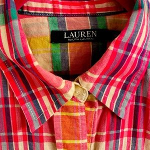 Ralph Lauren, Pink & Green Plaid Shirt